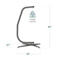 thumbnail image 2 of Best Choice Products Metal Hanging Hammock C-Stand for Chair/ Weather-Resistant Finish, Offset Base - Stand Only - Gray, 2 of 7