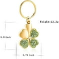 thumbnail image 3 of Cremation Jewelry for Ashes Four Leaf Clover Urn Keychain Memorial Loved Ones Ash Holder Lucky Pendant, 3 of 5