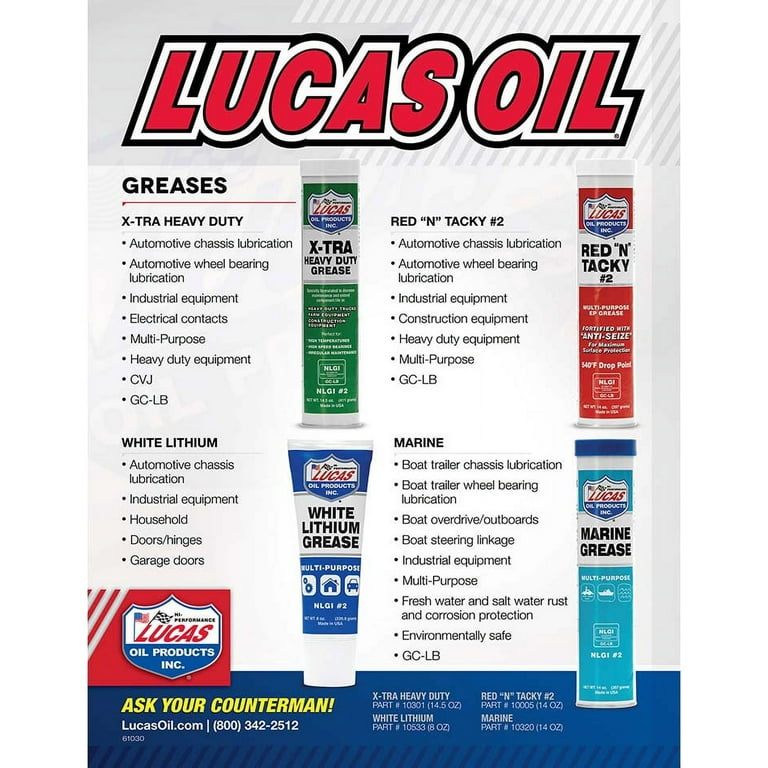 Lucas X-Tra Heavy Duty Grease 10301 Lucas X-Tra Heavy Duty Grease 10301