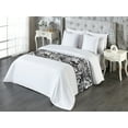 thumbnail image 3 of Floral Bed Runner, Monochrome Garden Themed Flower Drawings With Brushstroke Effects, Decorative Accent Bedding Scarf for Hotels Homes & Guest Rooms, Queen, Charcoal Grey and Pale Grey, by Ambesonne, 3 of 3