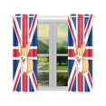 thumbnail image 2 of ABPHQTO I Love Corgi I Love Welsh Union Jack Reino Unido Bandera Cortina de ventana Cortina de cocina 65x90 cm (Dos piezas), 2 of 3