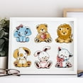 thumbnail image 6 of 2Pcs 11x8.6 Inch Animal Doll Self-Adhesive Silk Screen Printing Stencil Elephant Teddy Bear Silk Screen Stencil Lion Rabbit Reusable Mesh Stencils Transfer for DIY T-Shirt Fabric Painting, 6 of 9