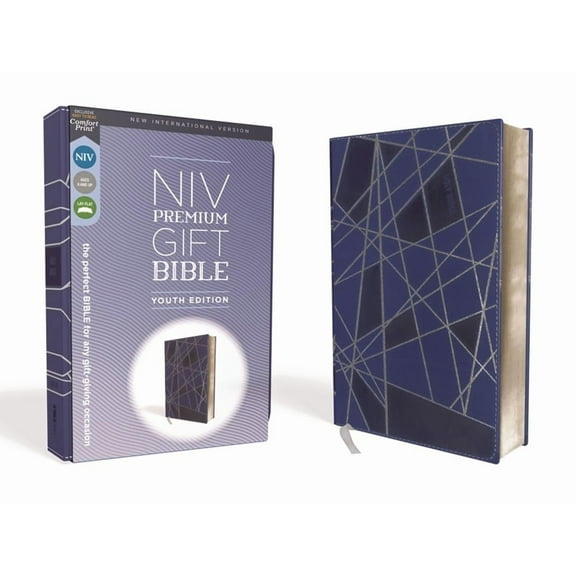 Niv, Premium Gift Bible, Youth Edition, Leathersoft, Blue, Red Letter Edition, Comfort Print: The Perfect Bible for Any , (Hardcover)