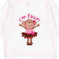 thumbnail image 3 of Inktastic Monkey 4th Birthday 4 Year Old Girl Toddler Sweatshirt, 3 of 4