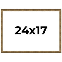 24x17 Frame Gold Kingsley Distressed Solid Wood Picture Frame Width 0.75 Inches | Interior Frame