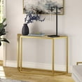 thumbnail image 5 of Evelyn&Zoe Levi 44" Wide Trapezoid Console Table, Brass, 5 of 10