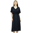 thumbnail image 1 of Bimba Kaftan pour Femmes avec Pompon Kimono Manches Longues Maxi Coverup, 1 of 9