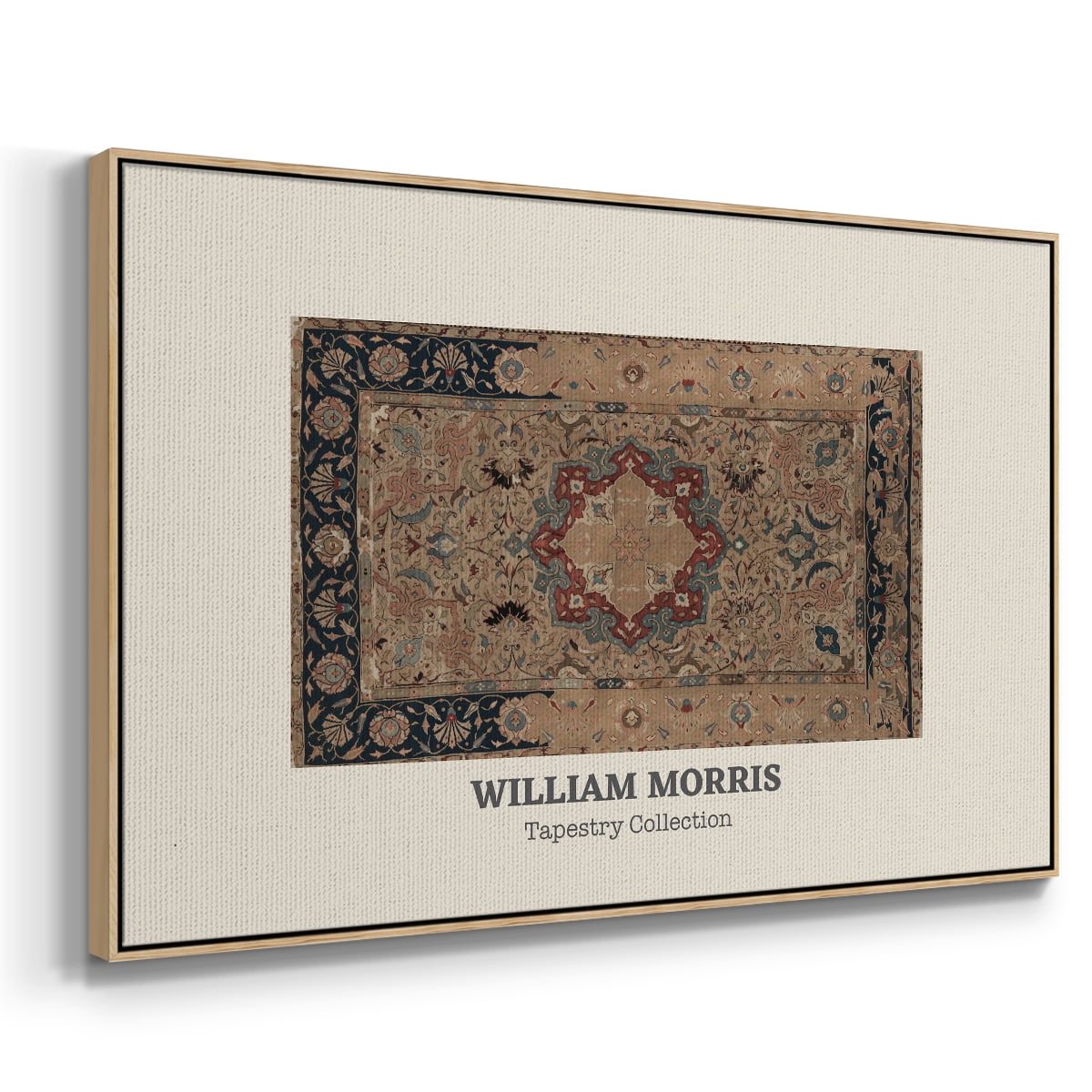 Vintage Abstract Print-XLVIII Framed in Natural Wood Wood Gallery Wrapped Canvas 27 in. x 41 in.