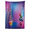 thumbnail image 3 of Ambesonne Christmas Tablecloth Rectangular Table Cover, Party Celebration Xmas, 60"x84", Purple Lilac and Blue, 3 of 4