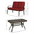 thumbnail image 5 of Cloud Mountain Iron Olefin Set Of 2 Patio Club Chairs With Brick Red CM0076, 5 of 8