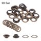 thumbnail image 3 of Kit de 20 ojales de metal de cobre de 12 mm con arandelas para cortinas, lonas, bolsas de cuero, bricolaje, bronce, 3 of 6