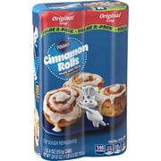 Pillsbury Cinnamon Rolls with Original Icing, Refrigerated Canned Pastry Dough, Value 2-Pack, 16 Rolls, 24.8 oz