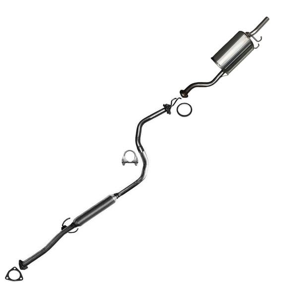 Northeastern Exhaust Resonator & Muffler Fits 1999-2001 Subaru Impreza 2.2L & 1999 Subaru Impreza 2.5L - Direct Fit | Stainless Steel Exhaust System Kit