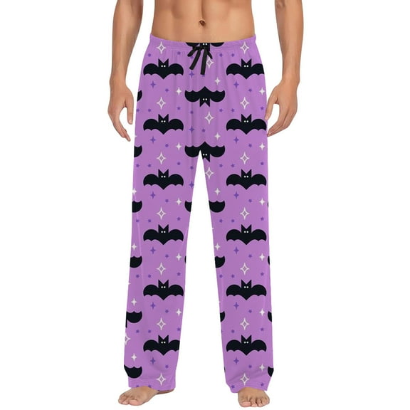 SJLDQY Mens Halloween Pajamas Pants Wide Leg Pjs Trousers for Men Hallowmas Pumpkin Ghost Elastic Waist Homewear Loungewear With Pocket
