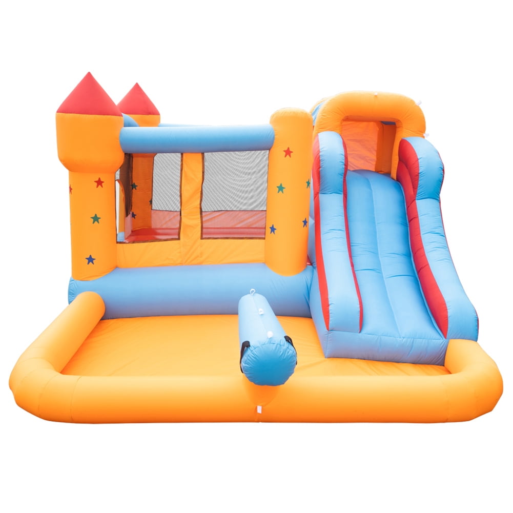 Private Jungle Children's Jumping Castle Inflatable Trampoline, Trampoline with Fun Slide (Without Blower) Private Jungle Children's Jumping Castle Inflatable Trampoline, Trampoline with Fun Slide (Without Blower)