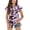 Tie Dye, variant on Arshiner Girls T Shirts Ruffle Short Sleeve Ruched Knot Side Tunic Blouse Summer Tee Tops