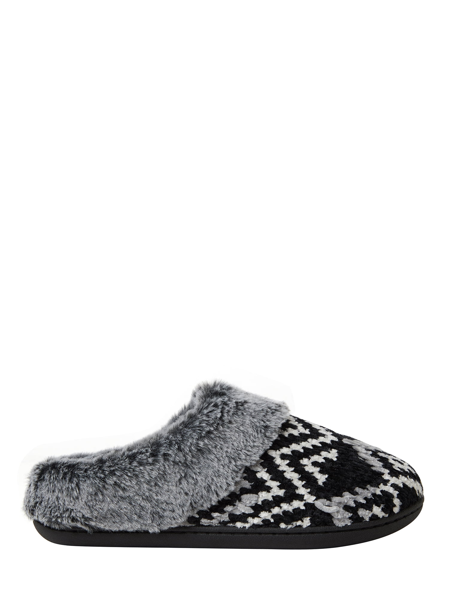 women's dearfoams chenille knit clog slippers