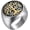 Silver Gold, variant on Men's Stainless Steel Tree of Life Ring Vintage Classic Round Signet Biker Band Christmas Wedding Rings