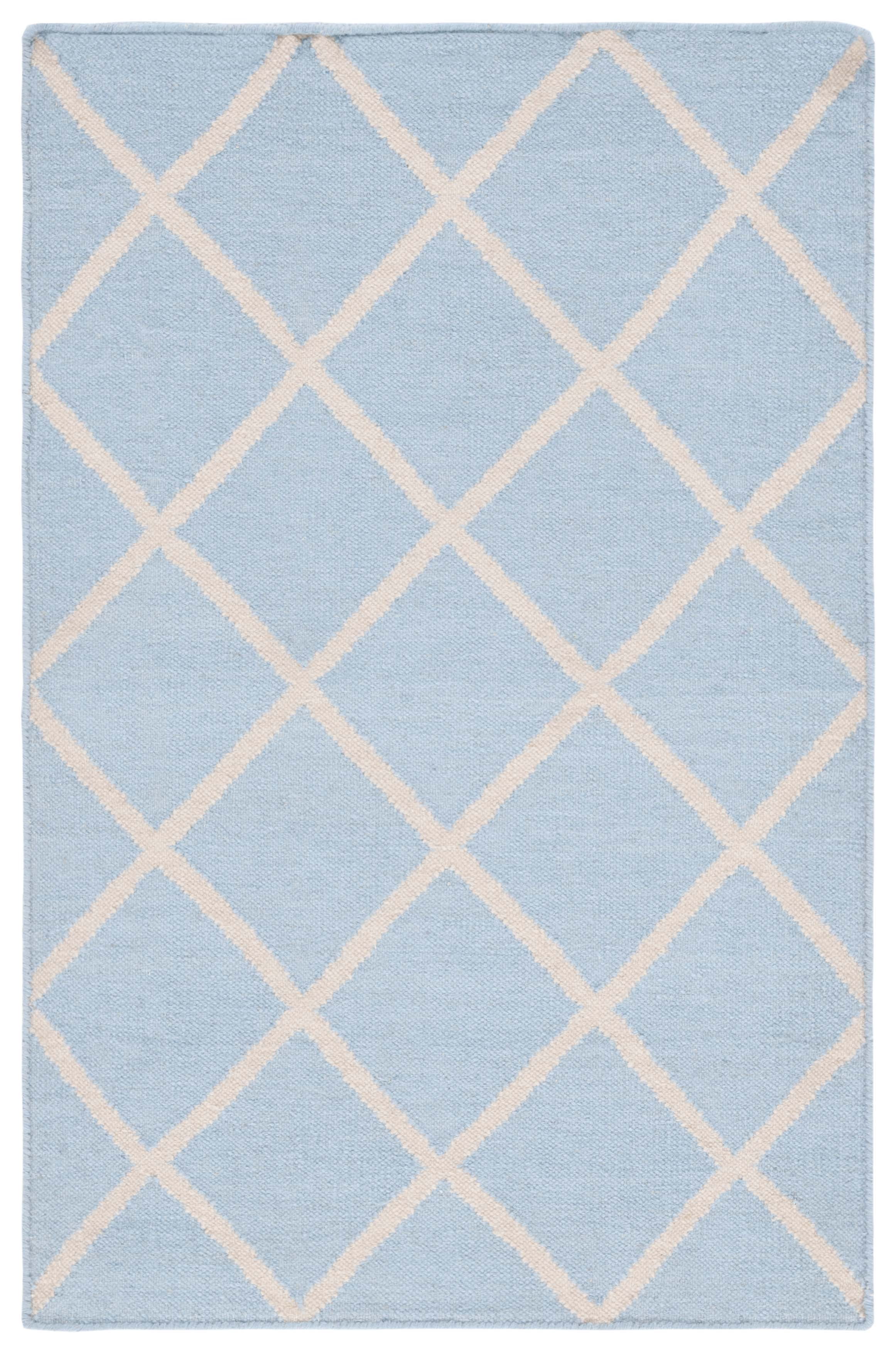 Safavieh Dhurries Victor Geometric Area Rug, Light Blue/Ivory, 3' x 5'