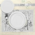 thumbnail image 3 of Ambesonne Modern Place Mats Set of 4, Alarm Clock with Clouds, Standard Size, Pale Grey, 3 of 6