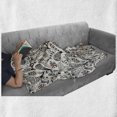 thumbnail image 6 of Floral Soft Flannel Fleece Throw Blanket, Spring Foliage with Oriental Persian Effects Plants Nature Inspired, Cozy Plush for Indoor and Outdoor Use, 60" x 80", Cream Grey, by Ambesonne, 6 of 6
