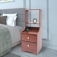 thumbnail image 2 of Fichiouy Modern Nightstand Bedside End Table with 2 Drawers and Storage Shelf for Bedroom, 2 of 9