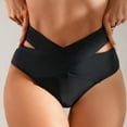 thumbnail image 5 of Kedxroy Women High Waisted Bikini Bottom Full Coverage Bikini Bottom Tummy Control Swim Bottom(Black,M), 5 of 7