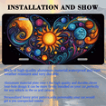 thumbnail image 3 of 1 Pcs 2D Flat License Plate Covers & Frames, Heart with Celestial Bodies For Decorative Front, Waterproof For Decoration Aluminum License Plate Covers & Frames Cover For Men Women, 12" X 6", 3 of 7