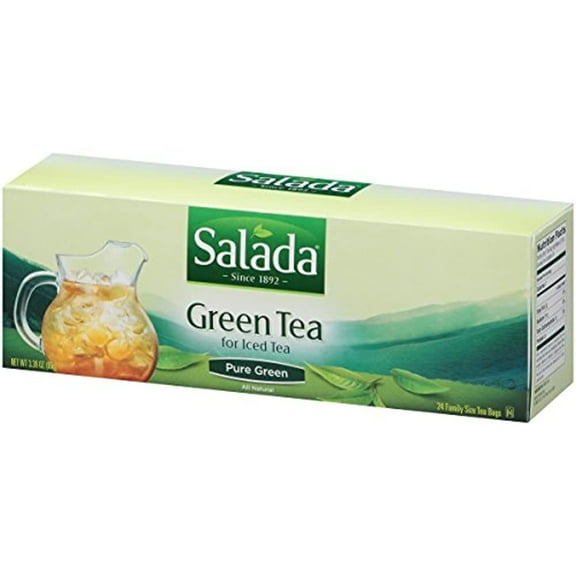 Salada Green Tea For Iced Tea - Family Size 24 Count Tea Bags - 3 Pack
