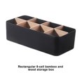 thumbnail image 4 of ZheElen Home Organizer Ladder Layered Detachable Partition Wide Application Strong Practicality Plastic Storage Box Durable Black Rectangular 8-cell 1Set, 4 of 6