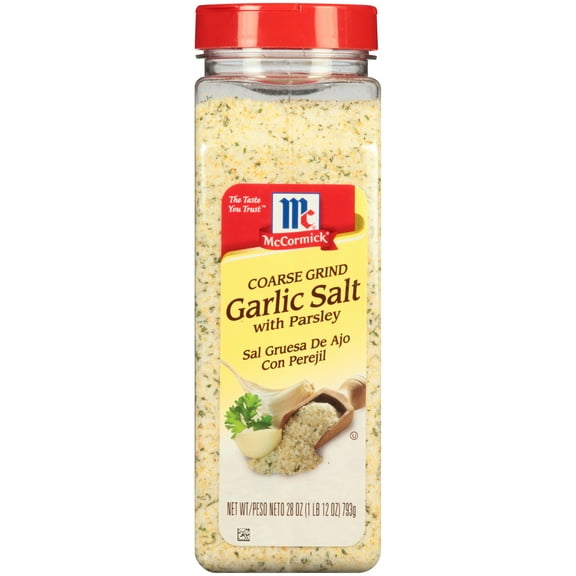 McCormick Kosher Coarse Grind Garlic Salt With Parsley, 28.0 oz Bottle