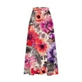 thumbnail image 4 of Women High Waisted Skirts Boho Floral Pencil Dress with Pockets Loose Vacation Outfit, 4 of 5