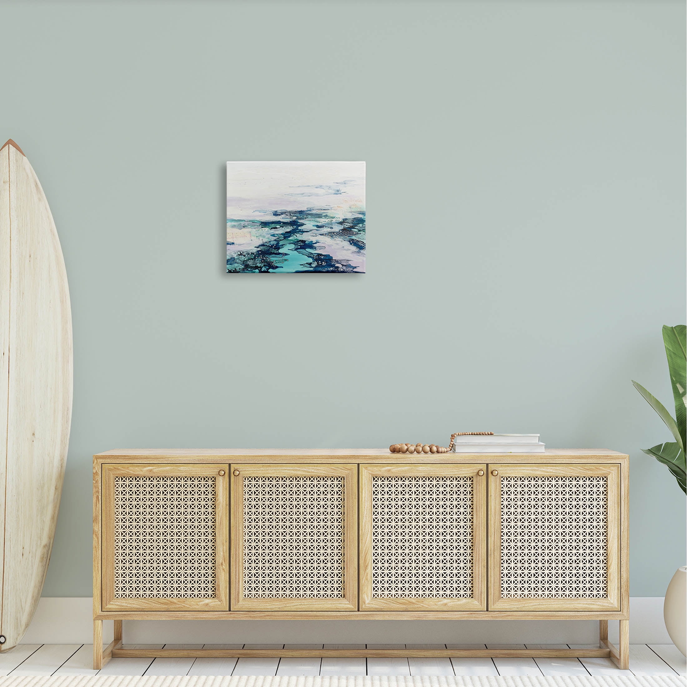 Abstract Water Ocean Composition Abstract Graphic Art Gallery Wrapped Canvas Print Wall Art
