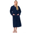 thumbnail image 4 of TowelSelections Women's Robe Cotton Terry Cloth Kimono Soft Bathrobe Small/Medium Navy, 4 of 6