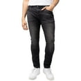 thumbnail image 3 of CULTURA AZURE Mens Slim Fit Denim Jeans, Black Wash, 40X32, 3 of 6