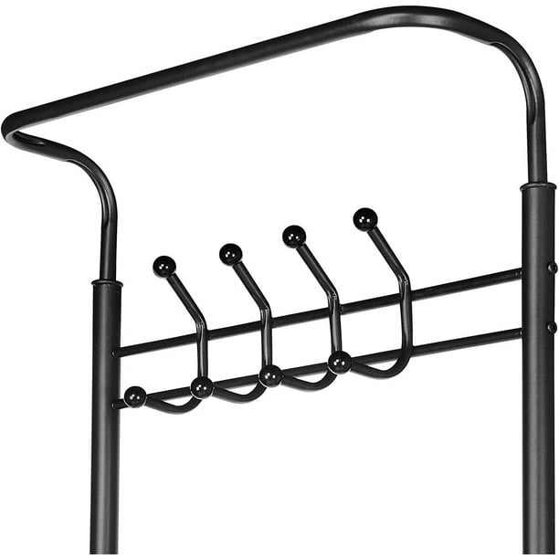 Metal Coat Rack and Stand Freestanding Hall Coat Tree with Shoe Rack and 18 Hooks Entryway Hallway Storage Organizer Walmart