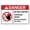 Warning Sign 4, variant on Danger Do Not Enter Restricted Area Sign - 8"x12" Aluminum Metal Sign, Weather Resistant Weatherproof for Indoor Outdoor