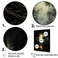 thumbnail image 3 of Designart "Jungle Shadows With Charcoal Palm Trees" Palms & Palm Trees Floater Framed Wall Art Living Room, 3 of 5