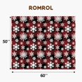 thumbnail image 4 of Red Christmas Sherpa Throw Blanket Super Soft Flannel Fleece Blanket for Bed Sofa Couch Thick Winter Holiday Warm Cozy Christmas Decorative Blanket 50''''x60'''', Red Snowflake, 4 of 8