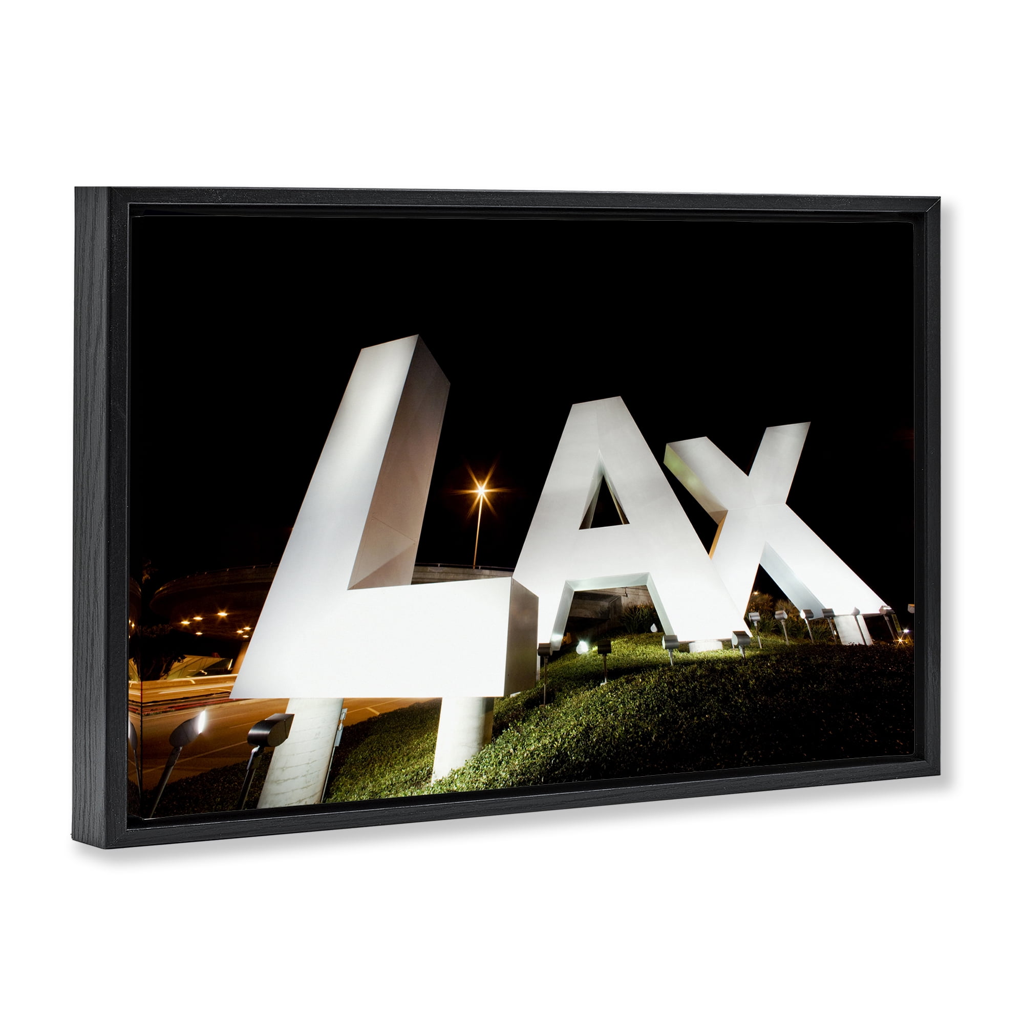 Stupell Industries LA Airport Structure Black Framed Floater Canvas Wall Art, design by Scott Stulberg