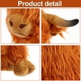 thumbnail image 4 of Simulation Highland Cow Animal Plush Doll Soft Stuffed Highland Cow Plush Toy Plushie Gift For Kids Boys Girls, 4 of 5
