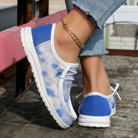 

Women‘s Mesh Flat Loafers Breathable Round Toe Slip On Sports Shoes Lightweight Outdoor Walking Sneakers