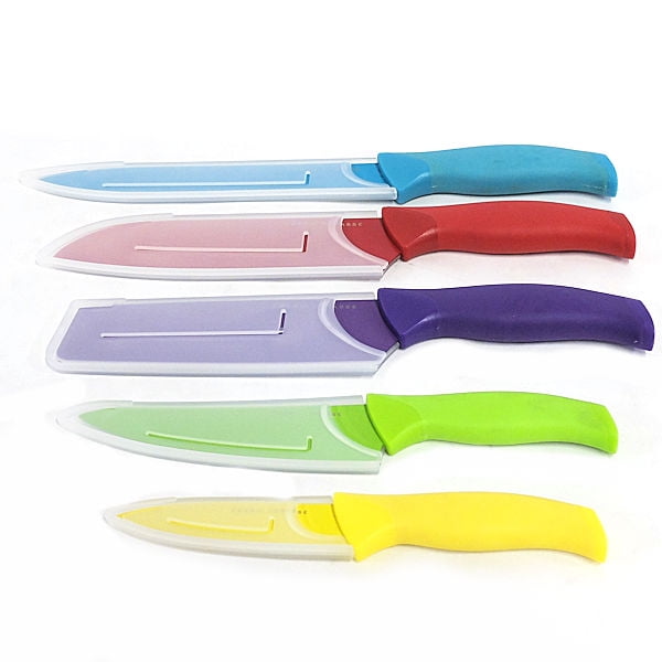 Emeril Lagasse 5Piece MultiColored NonStick Knives with Protective