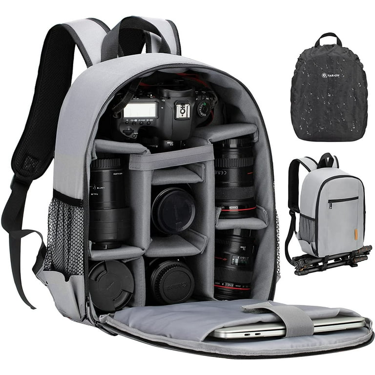 onn. DSLR Camera Carrying Backpack, Water Resistant Bag with Adjustable  Pockets