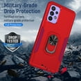 thumbnail image 5 of Dteck for Samsung Galaxy A33 5G Magnetic Case, Shockproof Ring Kickstand Heavy Duty Military Grade Protection Rugged Phone Case Cover, Red+Rose, 5 of 8