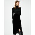thumbnail image 4 of Draped Slit Midi Velvet Skirt, 4 of 6