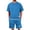 Blue #013, variant on Men 2 Piece Outfits Summer Shorts Sets Tracksuit Crewneck T-Shirts And Drawstring Pants Casual Comfy Jogging Set, 3XL