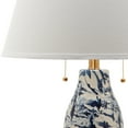thumbnail image 7 of SAFAVIEH Color 28 in. Traditional Gold Table Lamp with White Cotton Shade, Set of 2, 7 of 7