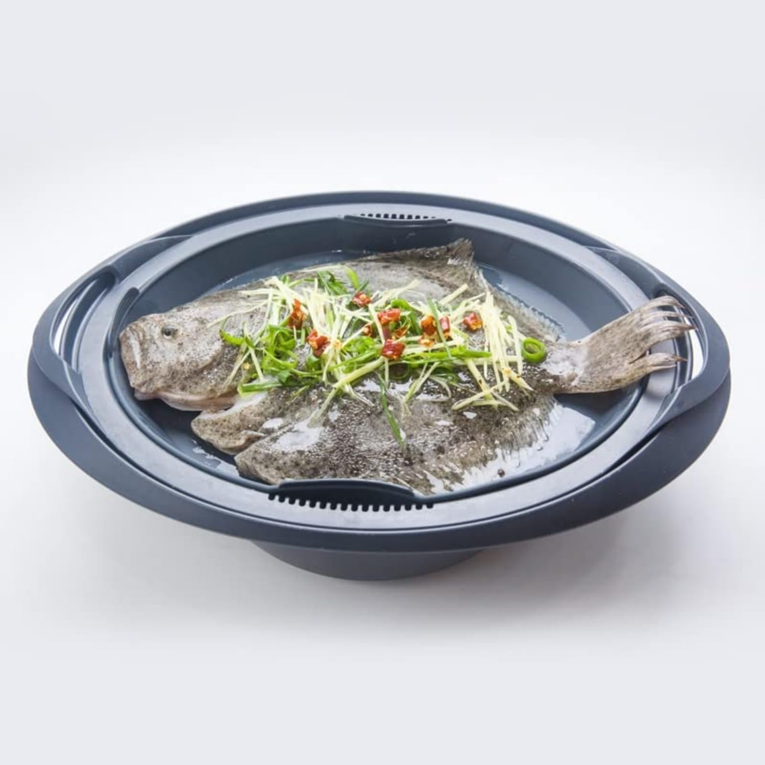CATPAN Silicone Baking Mat Steamer Steaming Tray, Rectangular, Gray, 11.4 x 8.3 inches, Compatible with Thermomix TM31/TM5/TM6