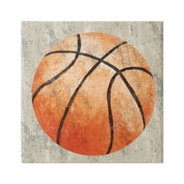 Stupell Industries Rustic Sports Basketball Abstract Painting Gallery Wrapped Canvas Art Print Wall Art, 24 x 24